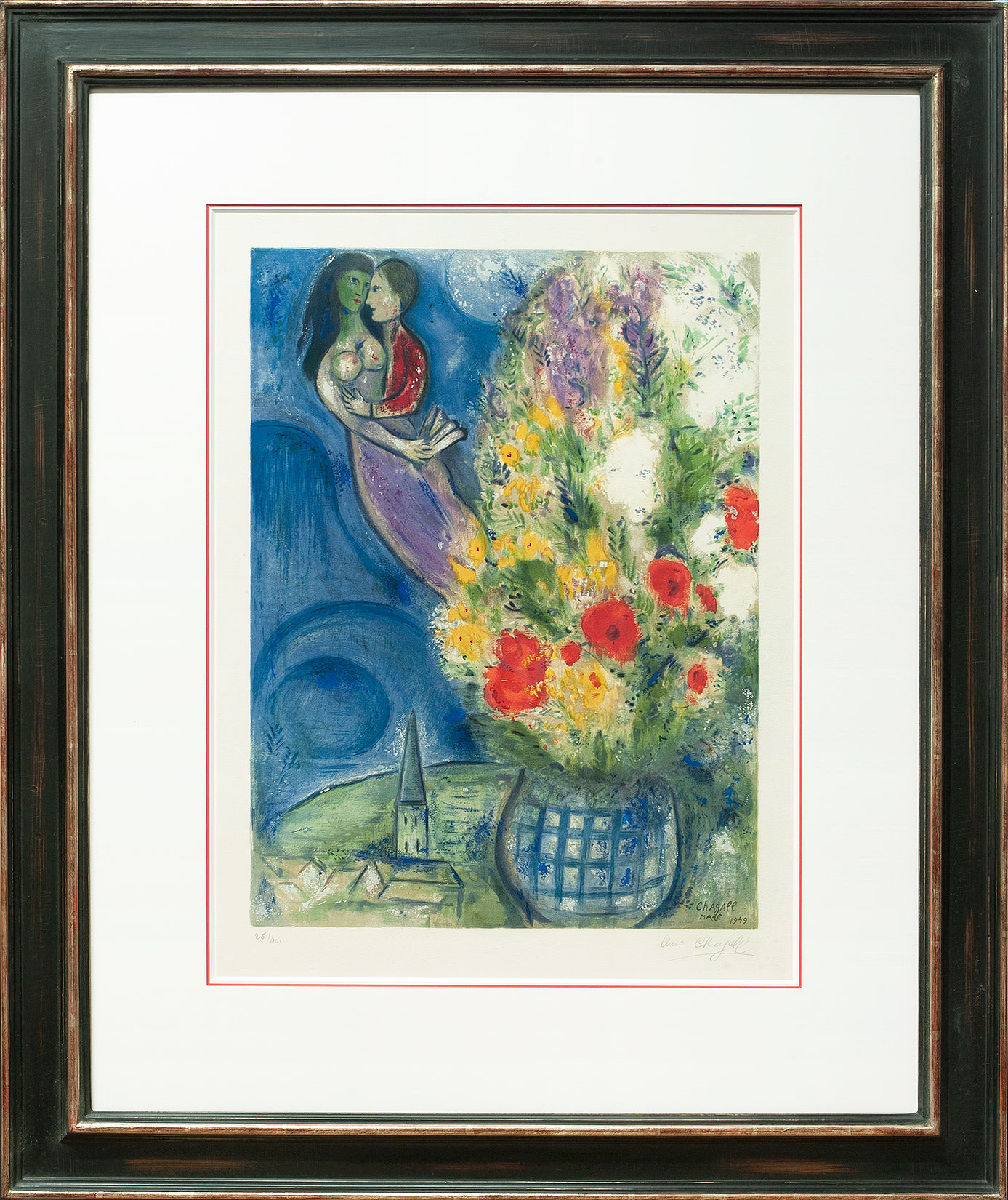 Marc Chagall « Les coquelicots » Galerie Française
