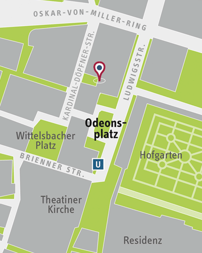 Map, Anfahrt Galerie Francaise, Odeonsplatz
