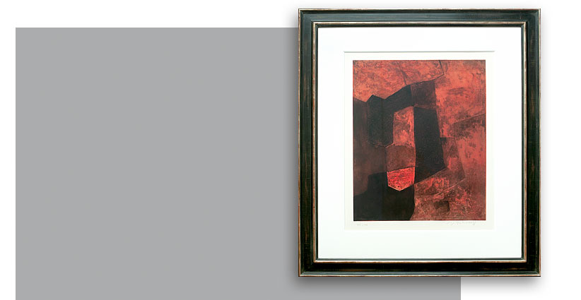 Serge Poliakoff, Composition brune et rouge, Galerie Française