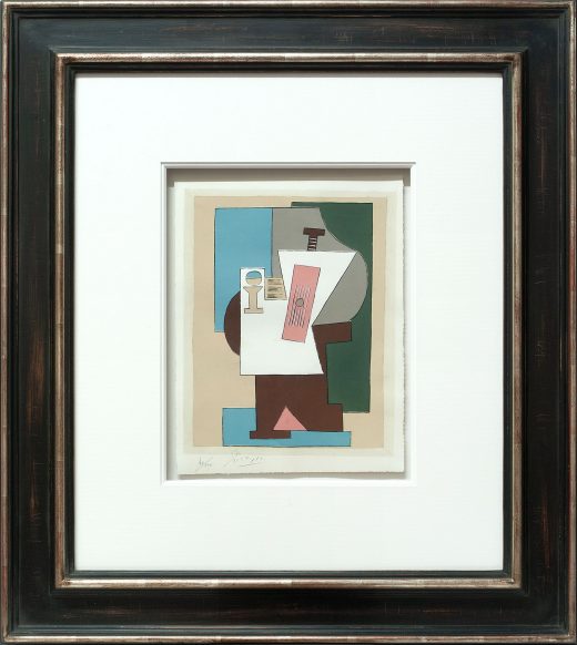 Pablo Picasso «Guitare et partition I» Galerie Française