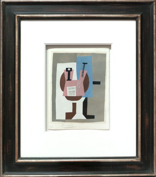 Pablo Picasso «Guitare et partition» Galerie Française