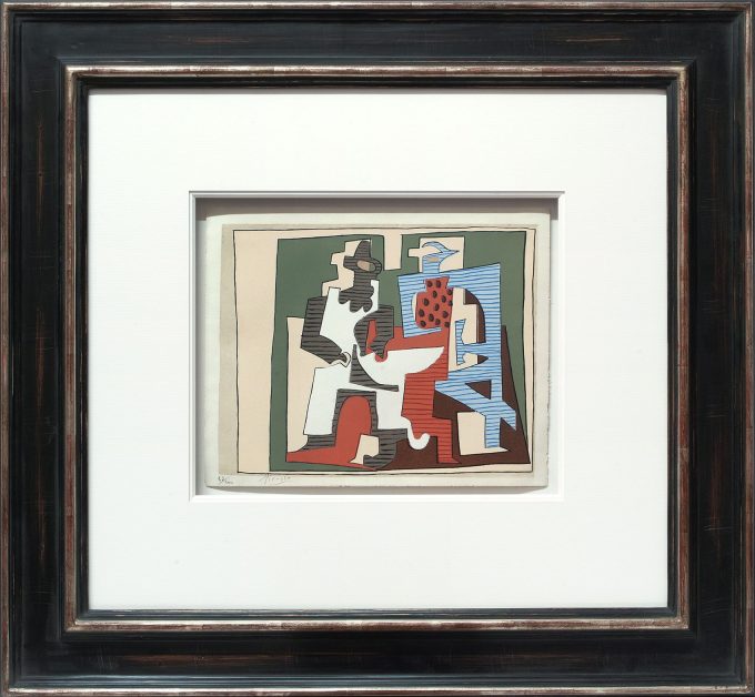 Pablo Picasso «Deux arlequins» Galerie Française